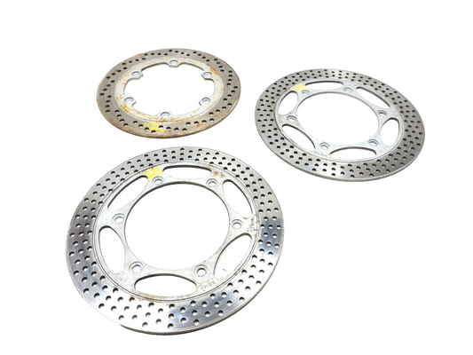 1987 1988 Honda Cbr1000f Hurricane Brake Rotor Disc Front & Rear 3pcs OEM