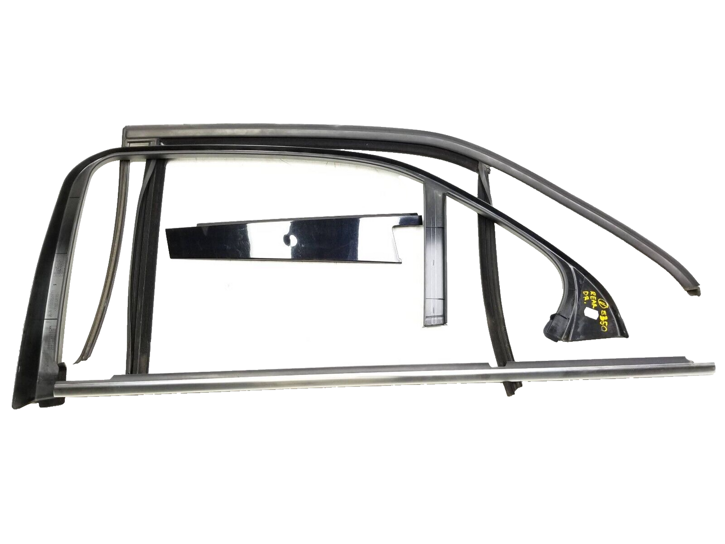 10-16 Mercedes E350 E500 Door Window Frame Trim & Seals Rear Driver Side Lh OEM