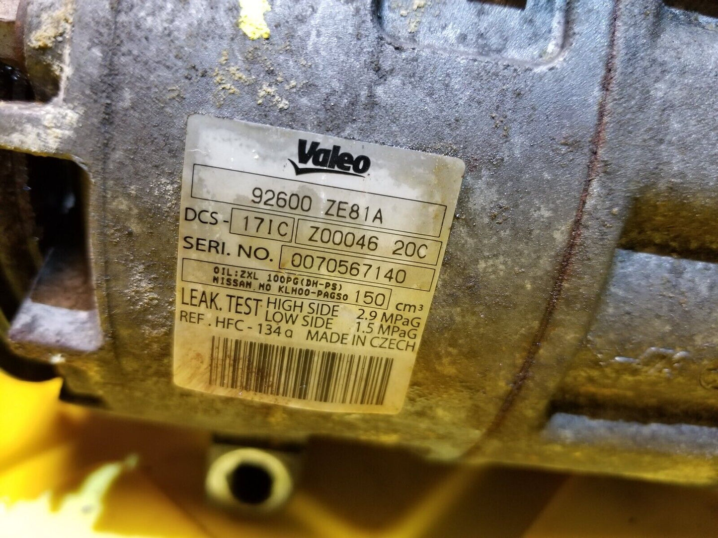 07 - 12 Nissan Sentra A/c Compresor 2.0l OEM