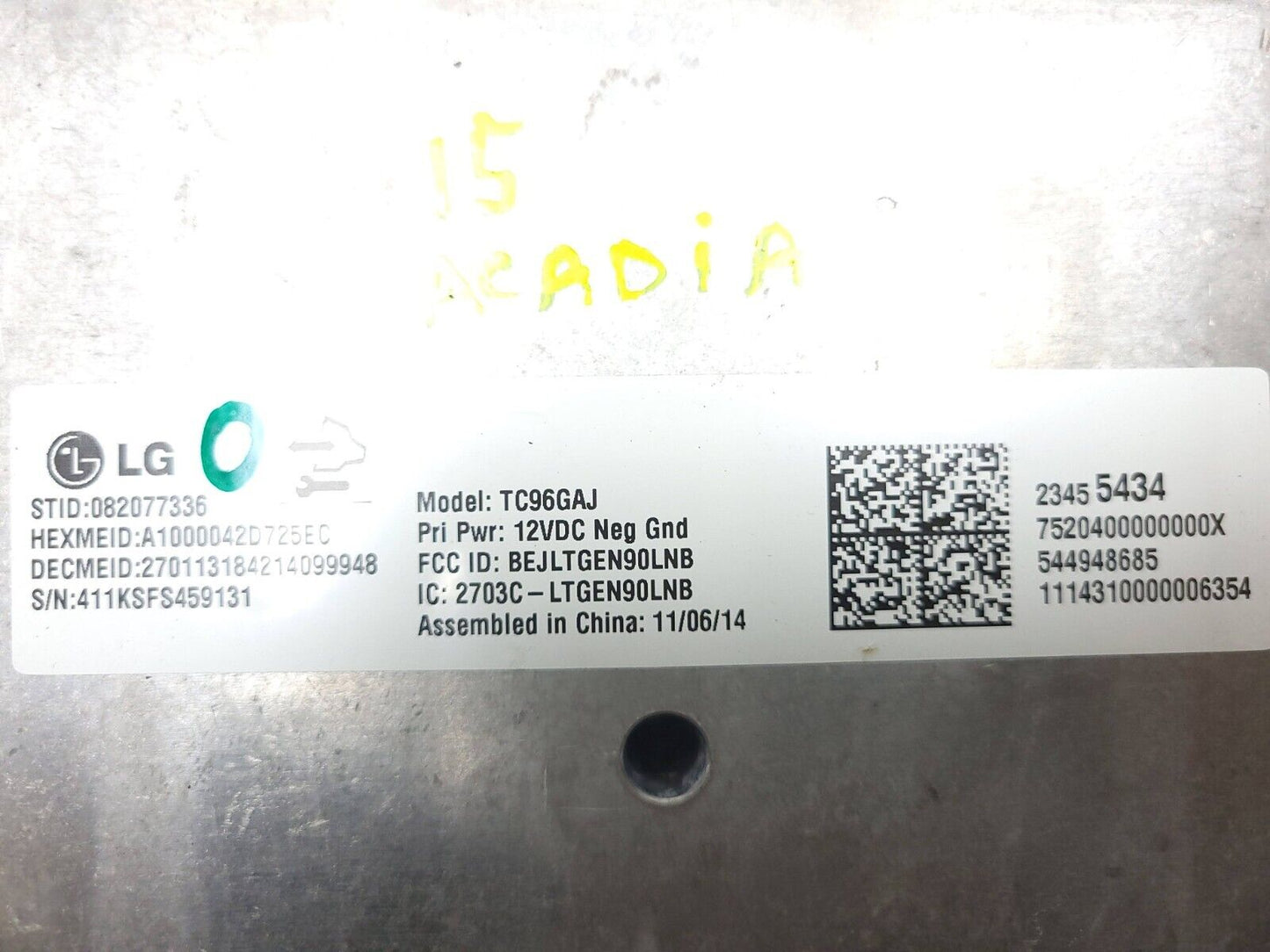 13 14 15 16 GMC Acadia Bluetooth Communication Control Module OEM