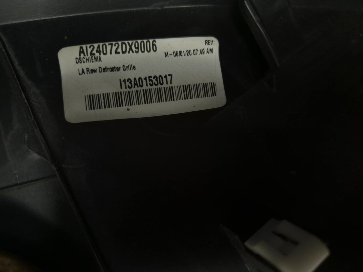 2020 Dodge Challenger Dashboard Defroster Grille Panel OEM