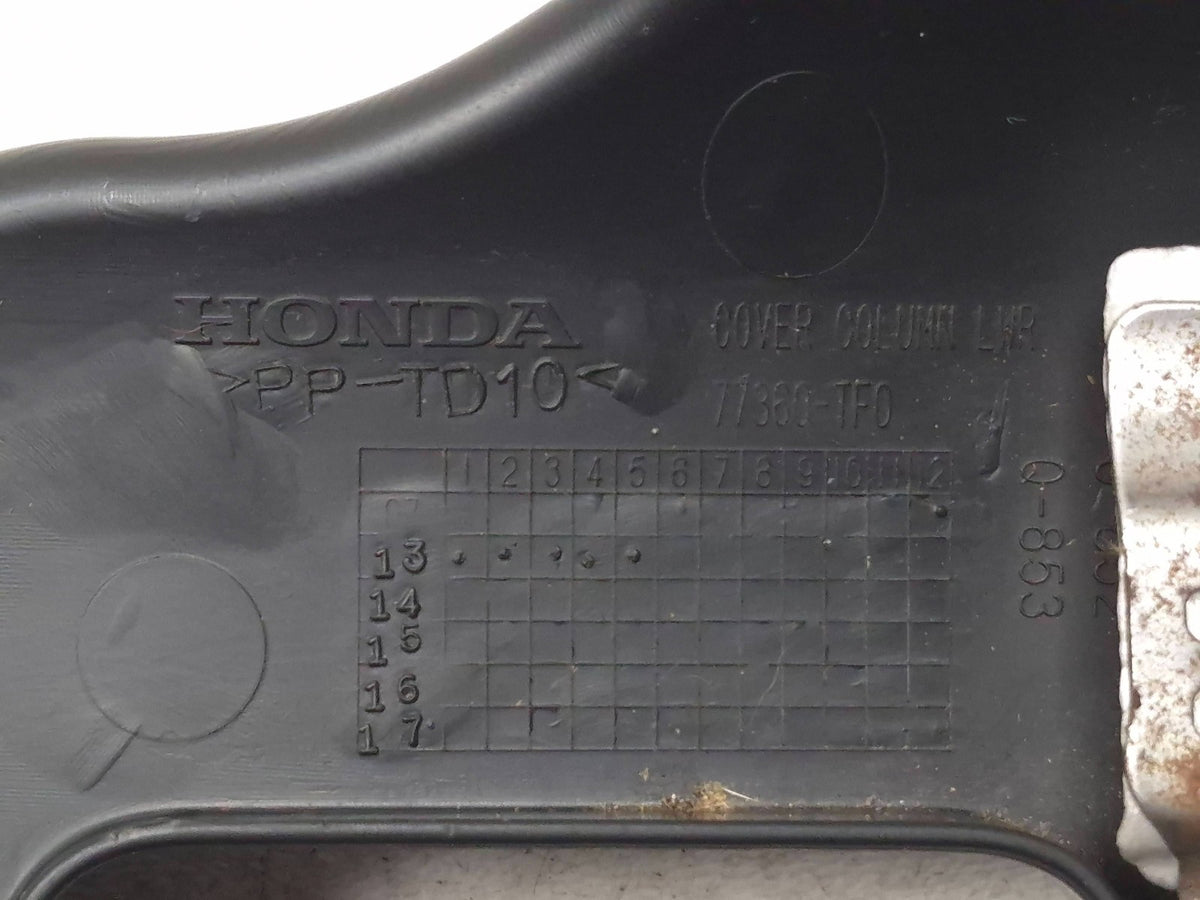2013 Honda Cr-z Steering Column Trim Cover Lower & Upper 77350-tf0-g01za OEM