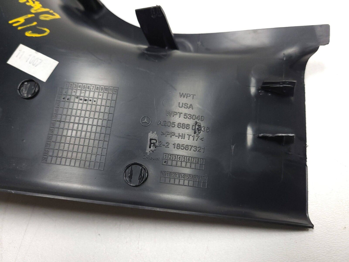 2015-2020 Mercedes C300 W205 Rear Door Sill Plate Scuff Kick Trim Pair OEM