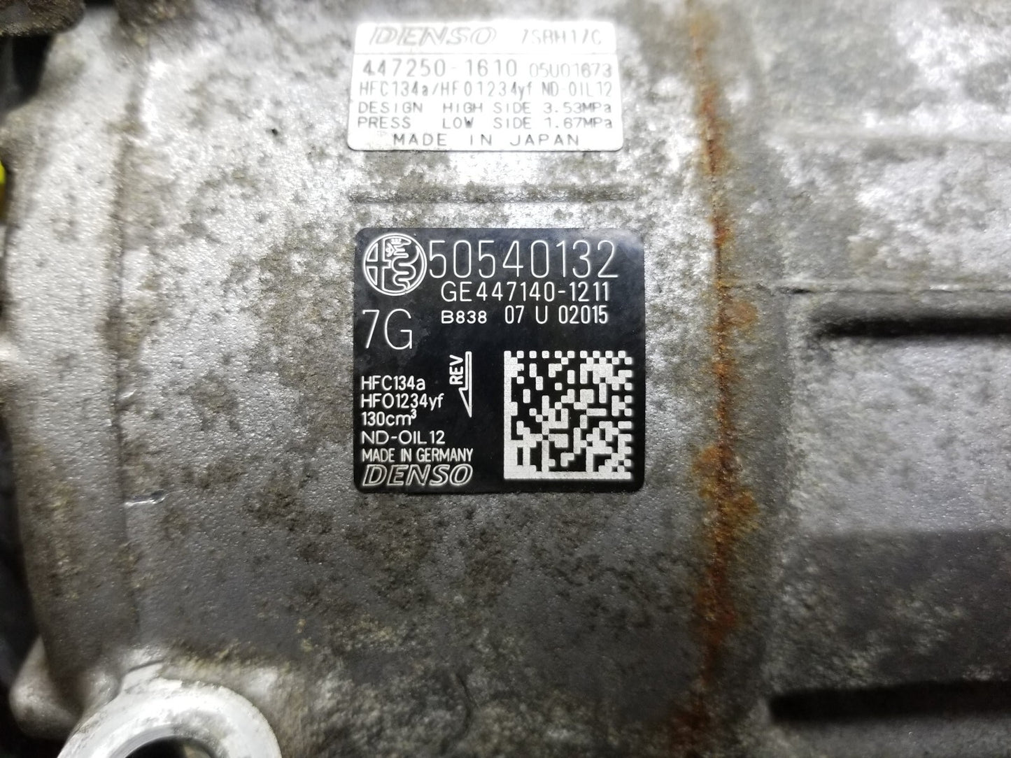 2017-2024 Aalfa Romeo Stelvlo Ac Compressor  2.0l OEM