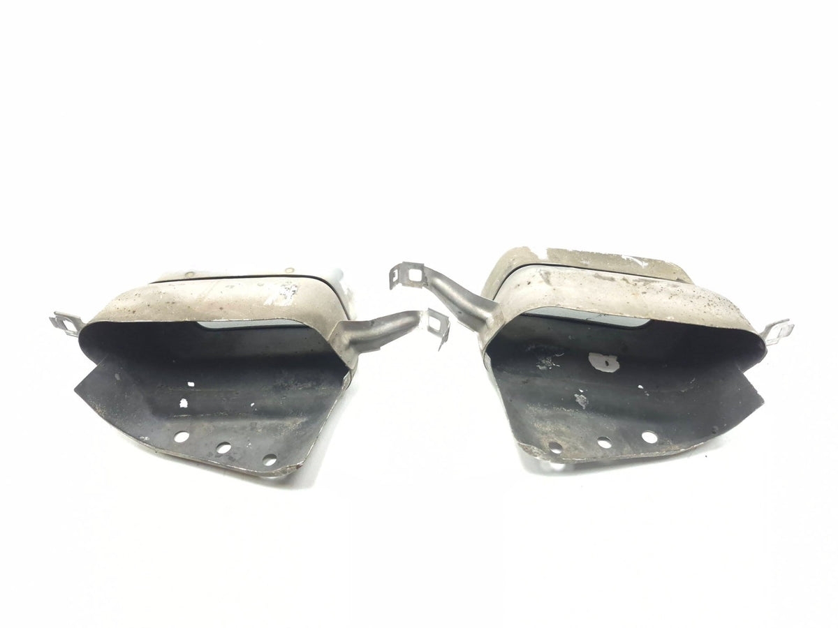 2011 BMW 750li Rear Exhaust Muffler Pipe Tip Left & Right Pair OEM