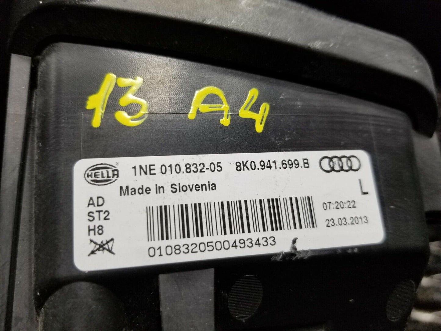 13 14 15 Audi A4 2.0l Driver Left Fog Light Lamp 8k0941699b OEM