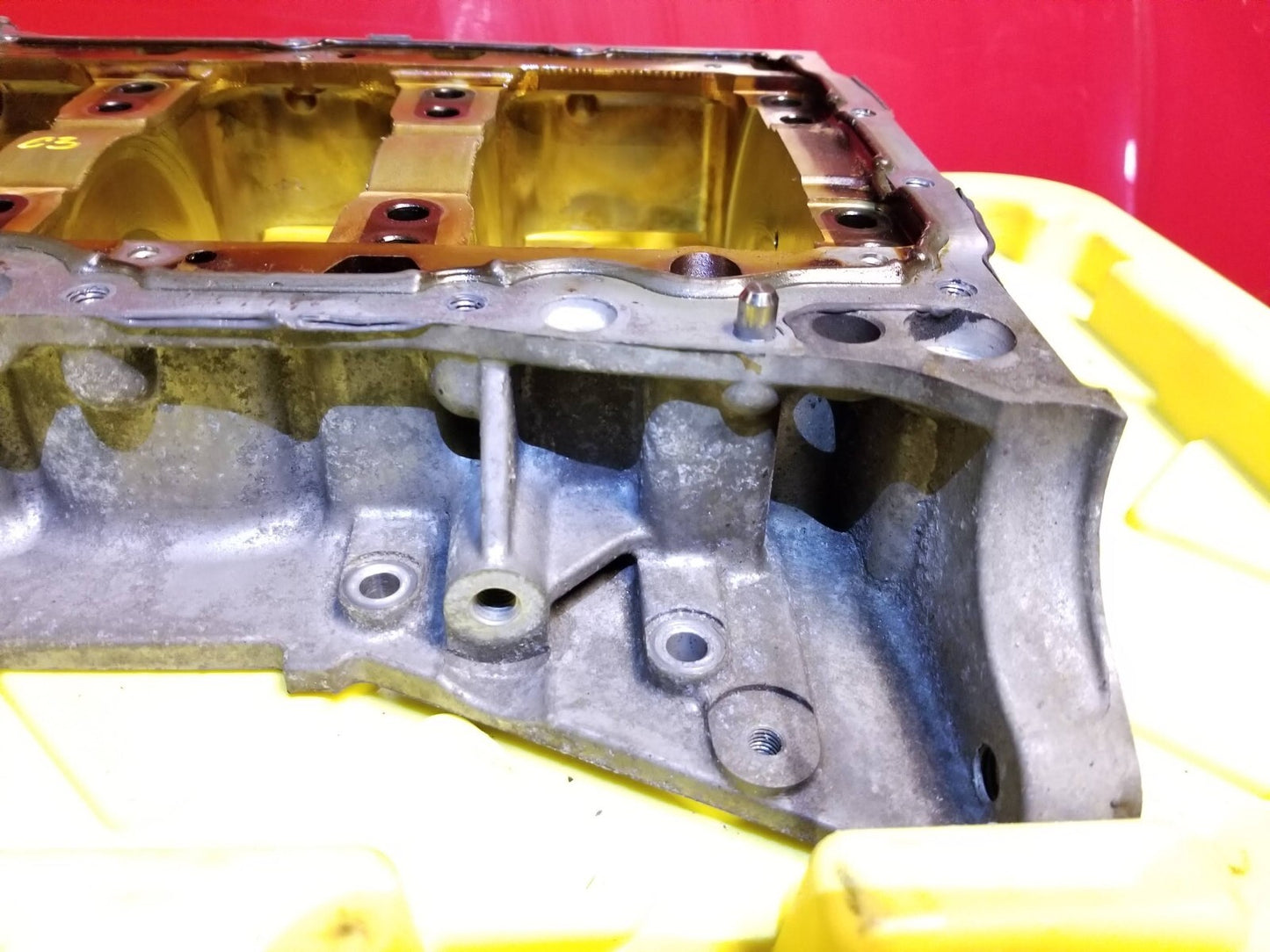 09-13 Infiniti G37 X Engine Upper Oil Pan Crankshaft Housing Vq37vhr OEM ā