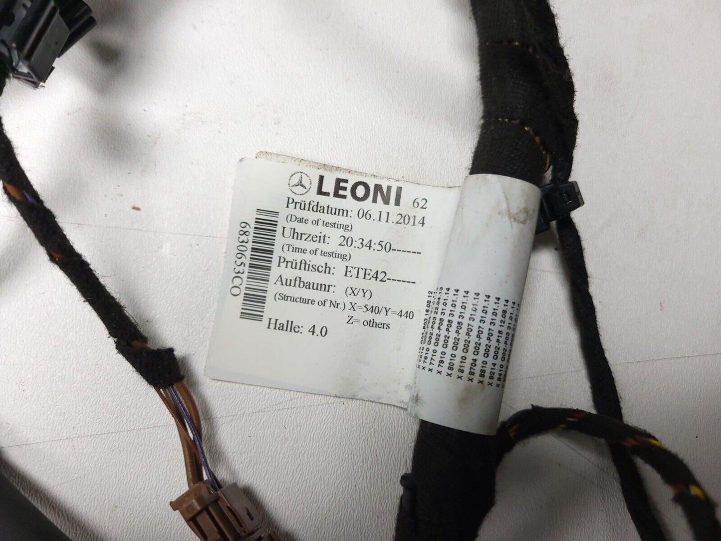 15-20 Mercedes C300 W205 Dashboard Dash Wire Harness OEM