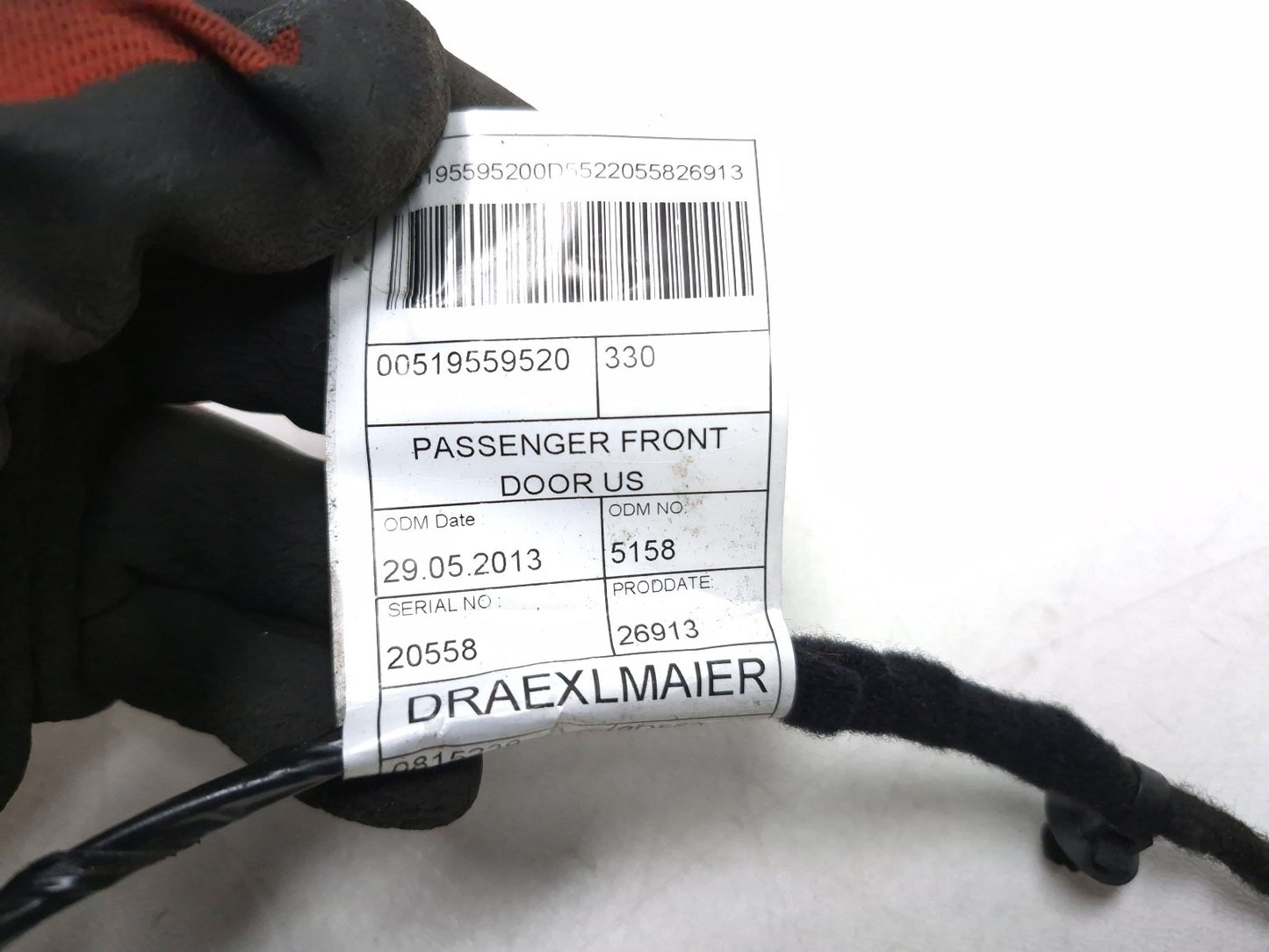 2014 Fiat 500l Door Wire Wiring Harness Front Passenger Side Right OEM