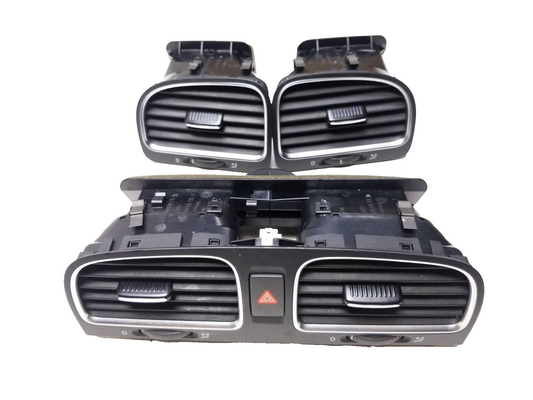 2010 - 2014 VW Golf GTI Dash Console Air Vent Grille Set OEM