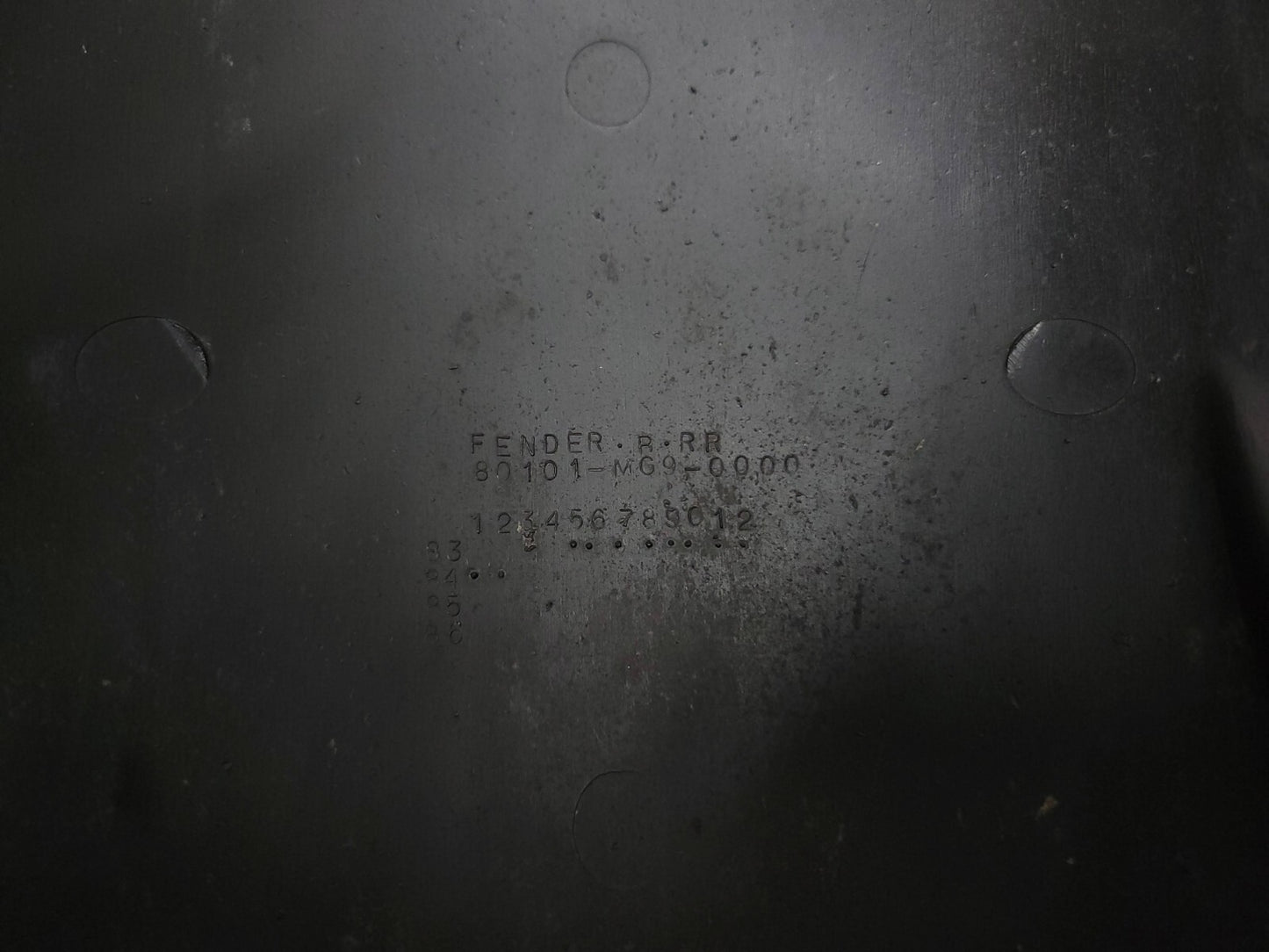 1984 - 1987 Honda Gl1200 Goldwing Inner Rear Fender OEM