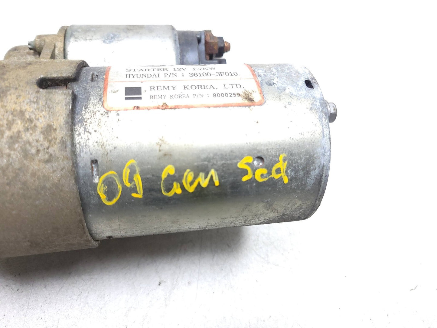 09-12 Hyundai Genesis Starter Motor 36100-3f010 4.6l