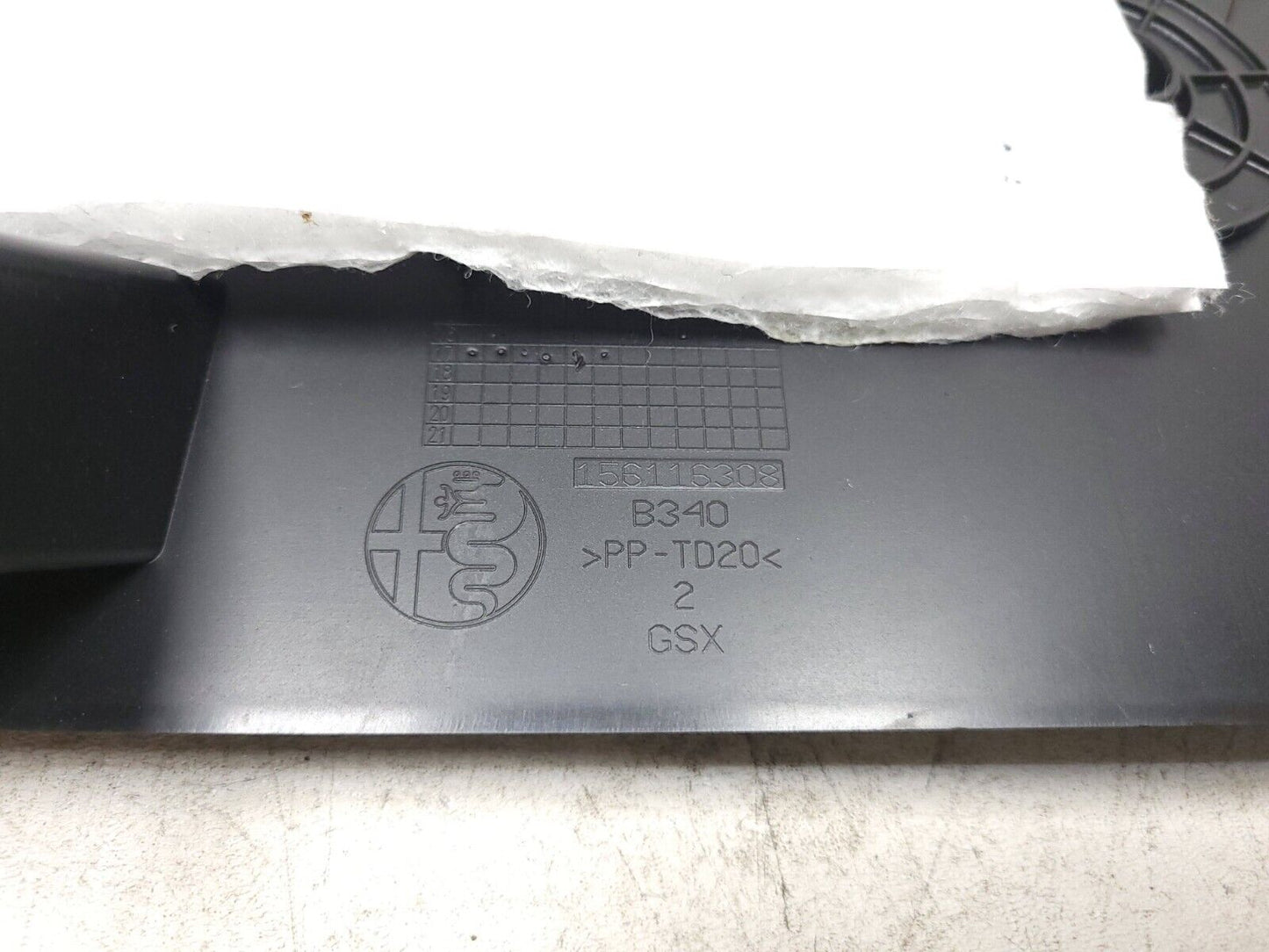 17-23 Alfa Romeo Stelvio Passenger Side, Right Floor Carpet Bracket Support OEM