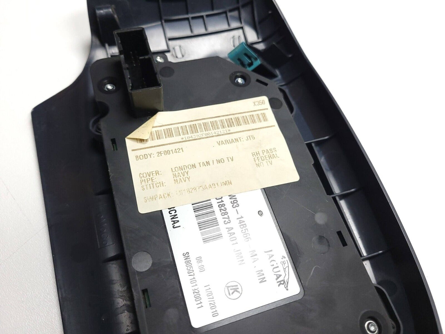 2010-1019 Jaguar XJ Front Seat Side Cover Trim & Switch Passenger Right 6pcs OEM