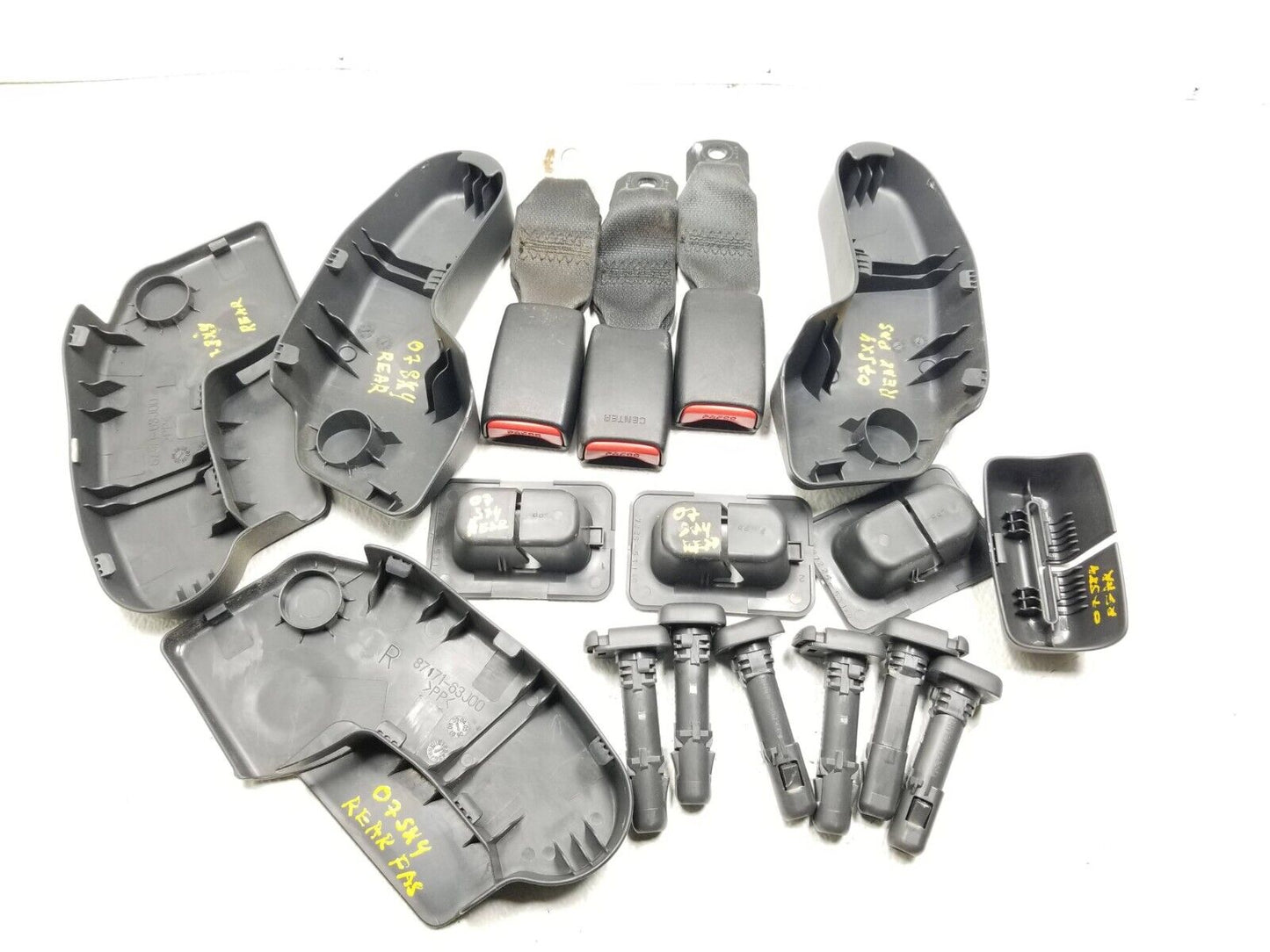 2007 - 2013 Suzuki Sx4 Rear Seat Trim & Seat Belt Buckle & Guide Set OEM