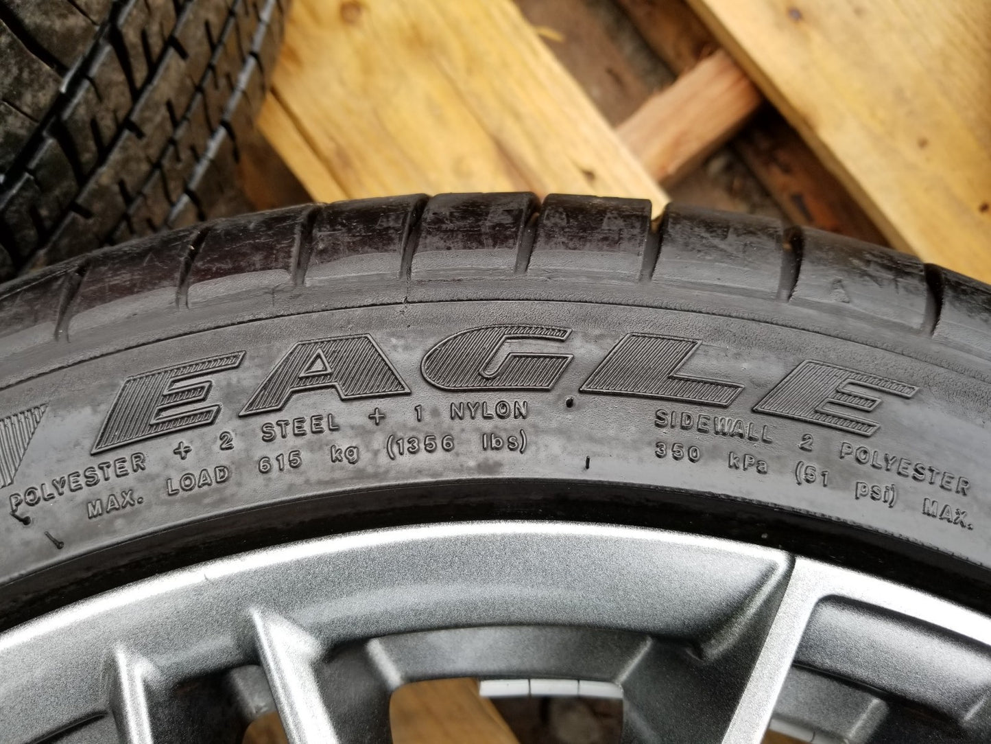2010 Scion Tc Wheel Rim W/ Tire Goodyear Eagle 225/45r18 4pcs OEM