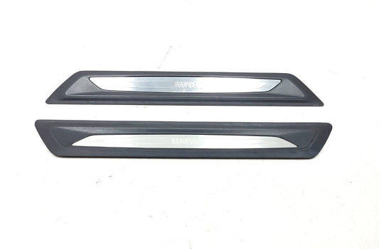 13-18 BMW 330xi F30 Front Door Sill Scuff Platr Left & Right Pair OEM โ