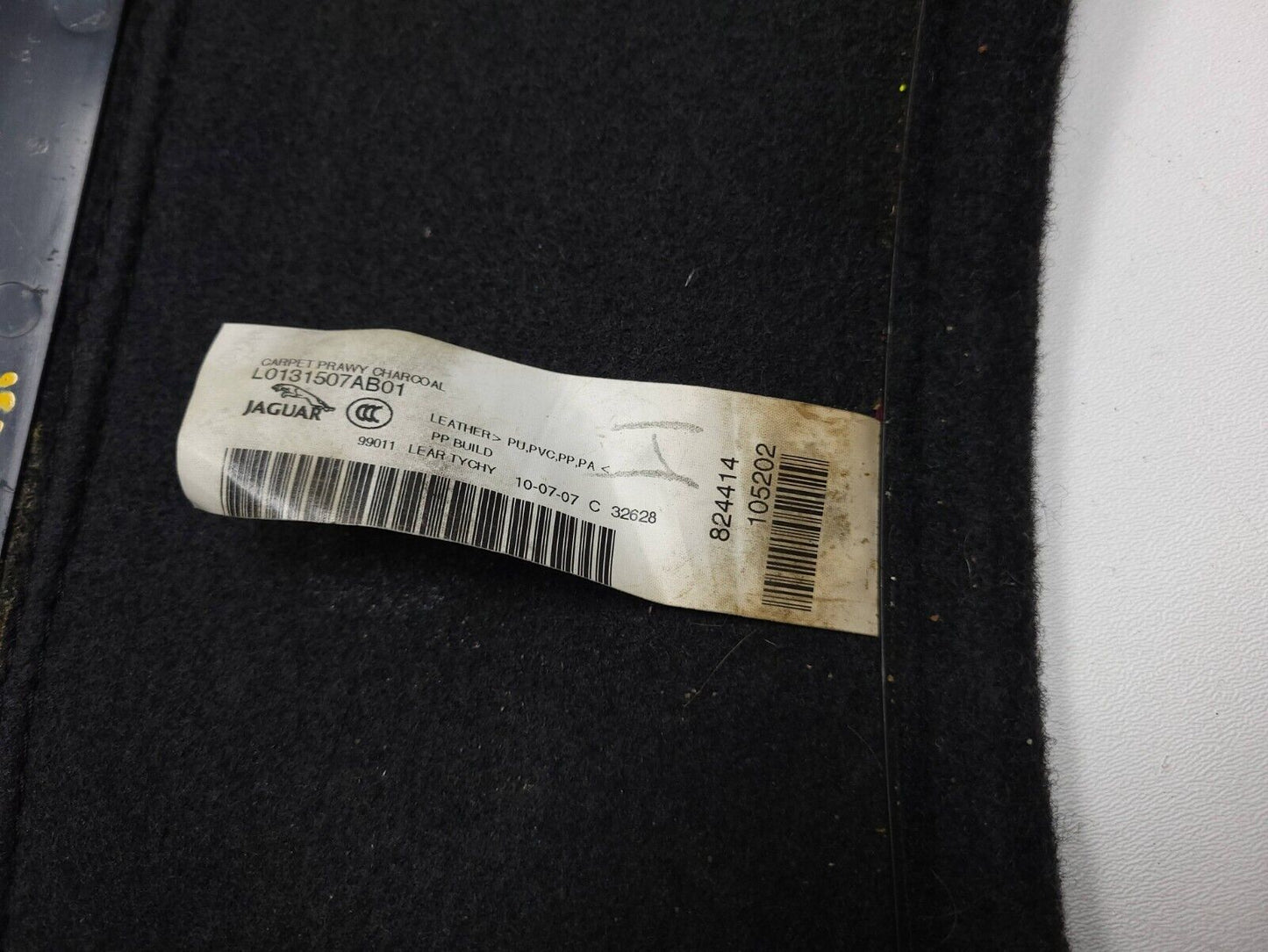 2010-1019 Jaguar XJ Front Seat Back Carpet Cover Trim Passenger Right OEM