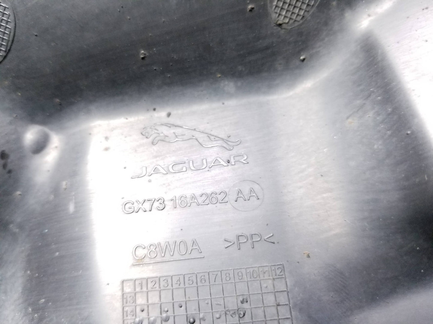 2017 Jaguar Xe Front Fender Liner Extension Cover Shield OEM