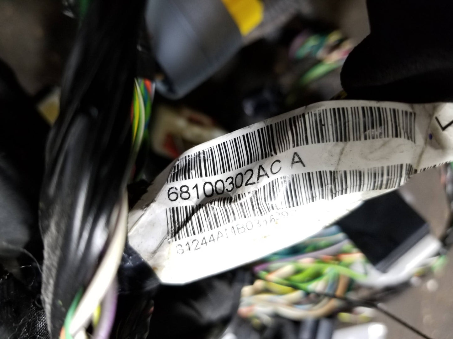 2012 Jeep Grand Cherokee Interior Floor Wire Harness OEM