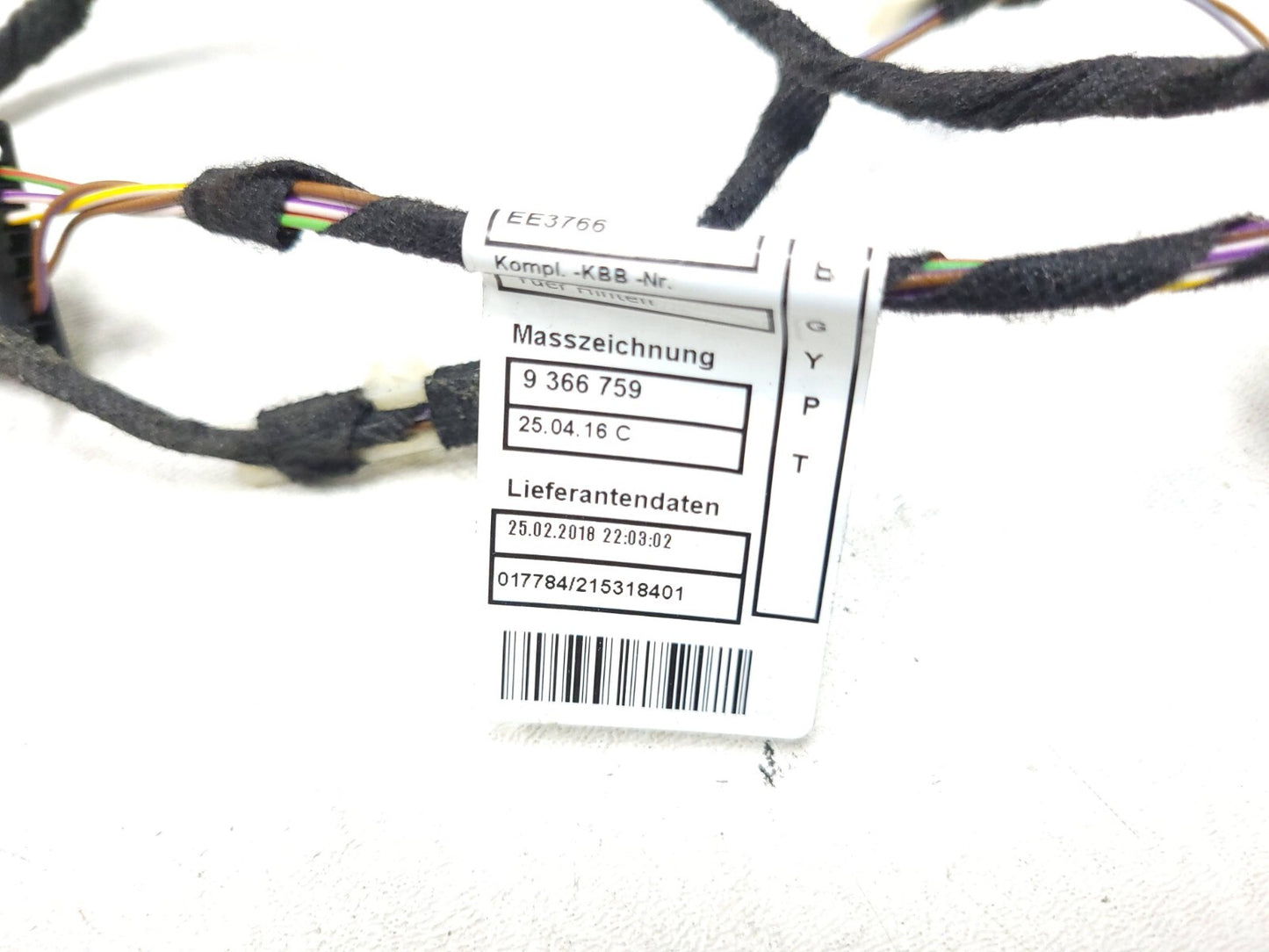 12-18 BMW 330xi F30 Door Wire Harness Rear Driver Side Left OEM โ
 76k