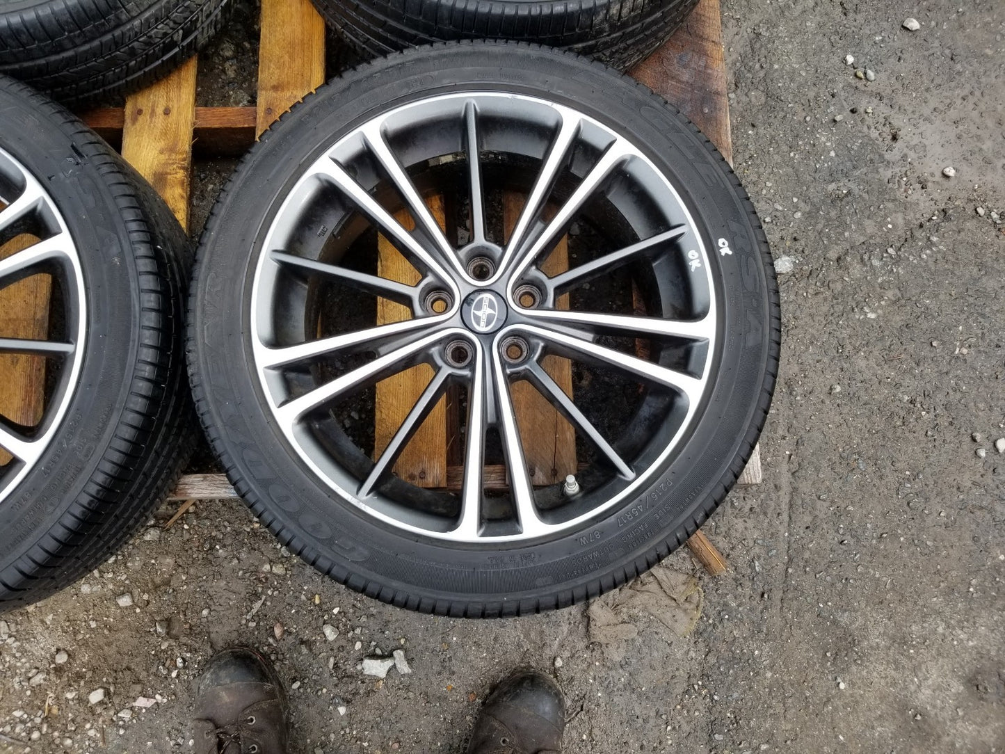2015 Scion Fr-s Frs Wheel Rim W/ Tire Goodyear Eagle 215/45r17 4pcs OEM ā