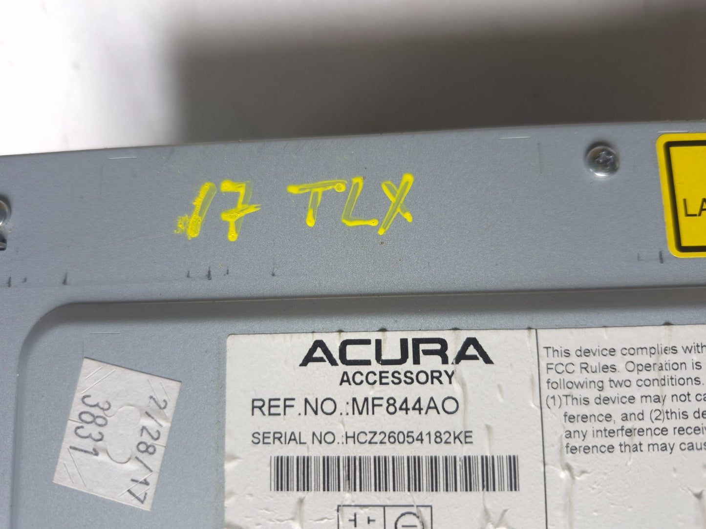 2017 Acura TLX Navigation Screen Display Radio Head Unit OEM