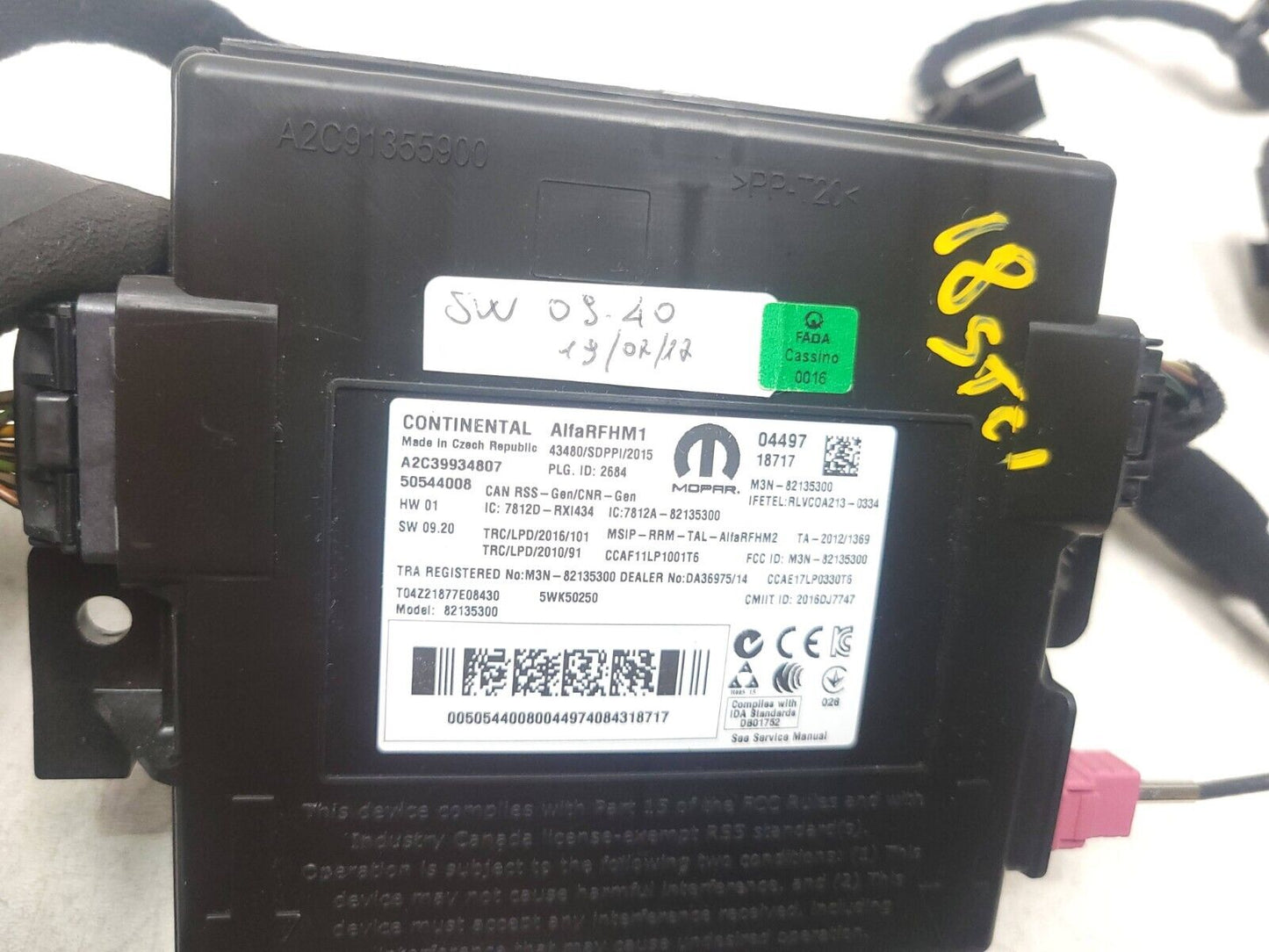 2017-2023 Alfa Romeo Stelvio Computer Antenna Control Module OEM