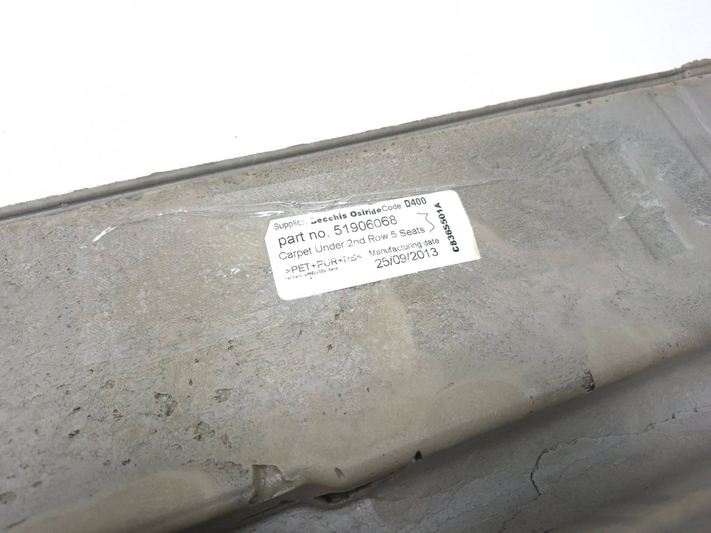 2014 Fiat 500l Carpet Under 2nd Row Seats OEM