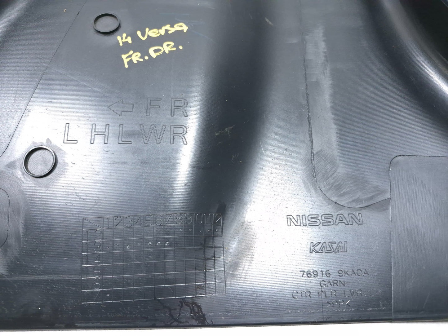 2014 Nissan Versa Lower Center B-pillar Trim Cover Panel Driver Side Left OEM
