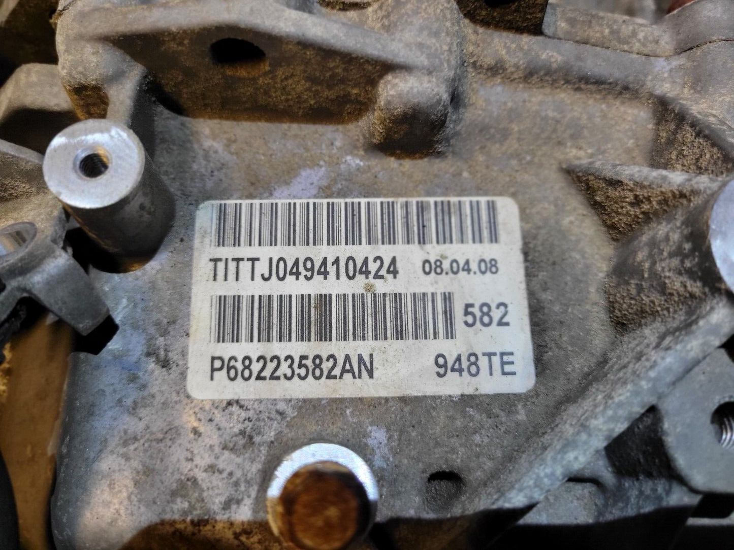 2014 Jeep Cherokee Kl Transmission 2.4l 4x4 Code: Dfh β