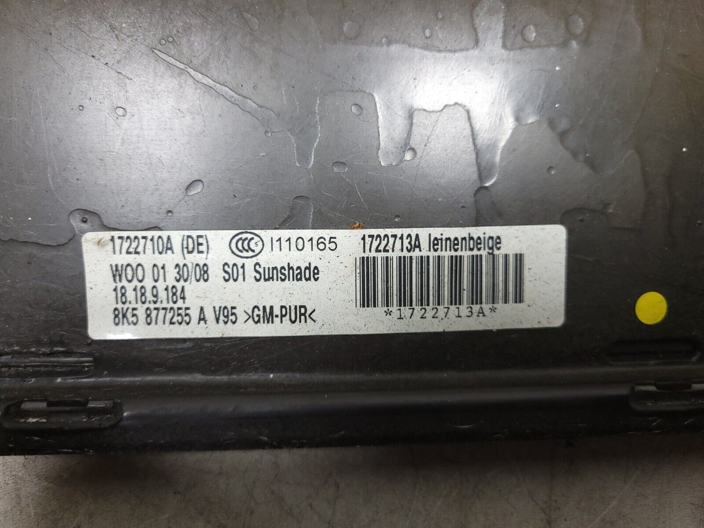 2009 - 2016 Audi A4 S4 Sedan Sun Roof Shade OEM