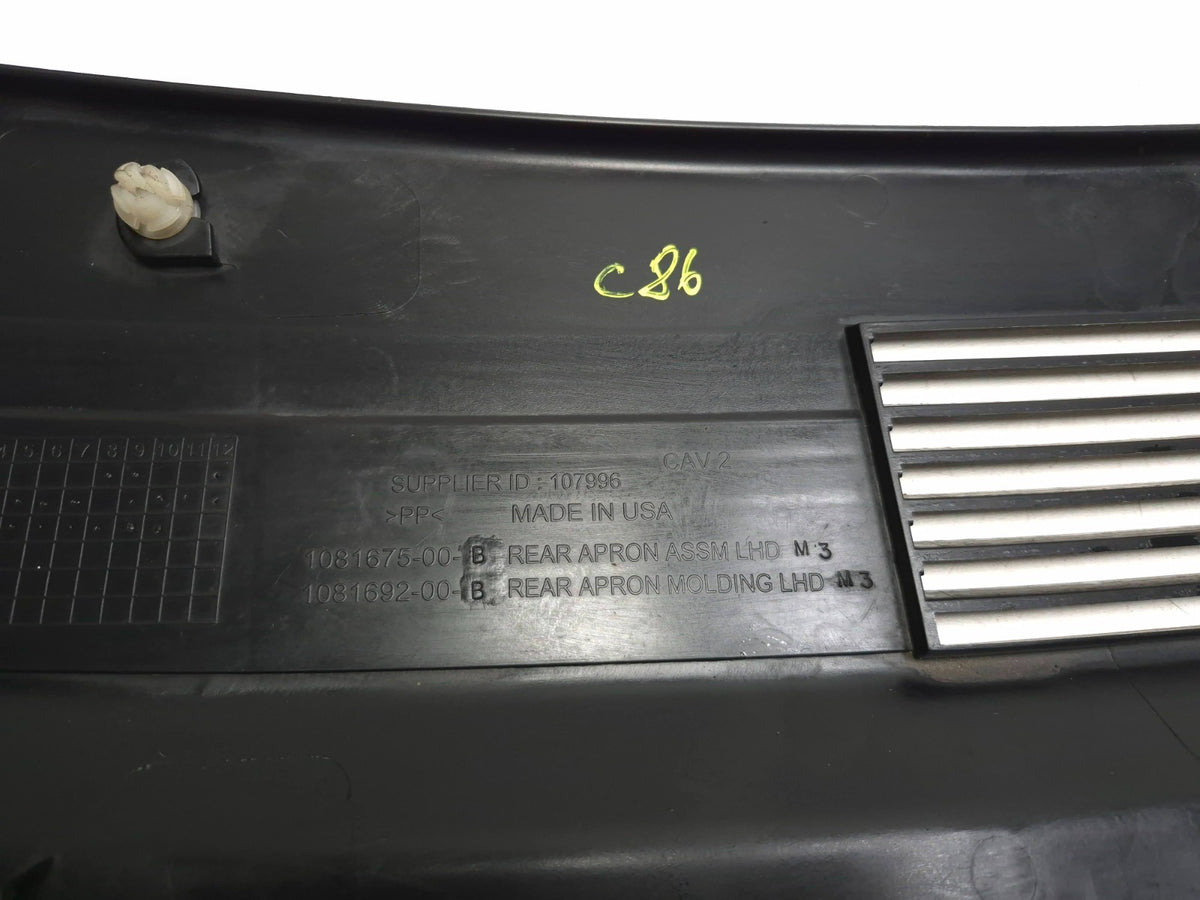2020 Tesla Model 3 Windshield Rear Panel Apron Grille Cover 1081675-00-b OEM