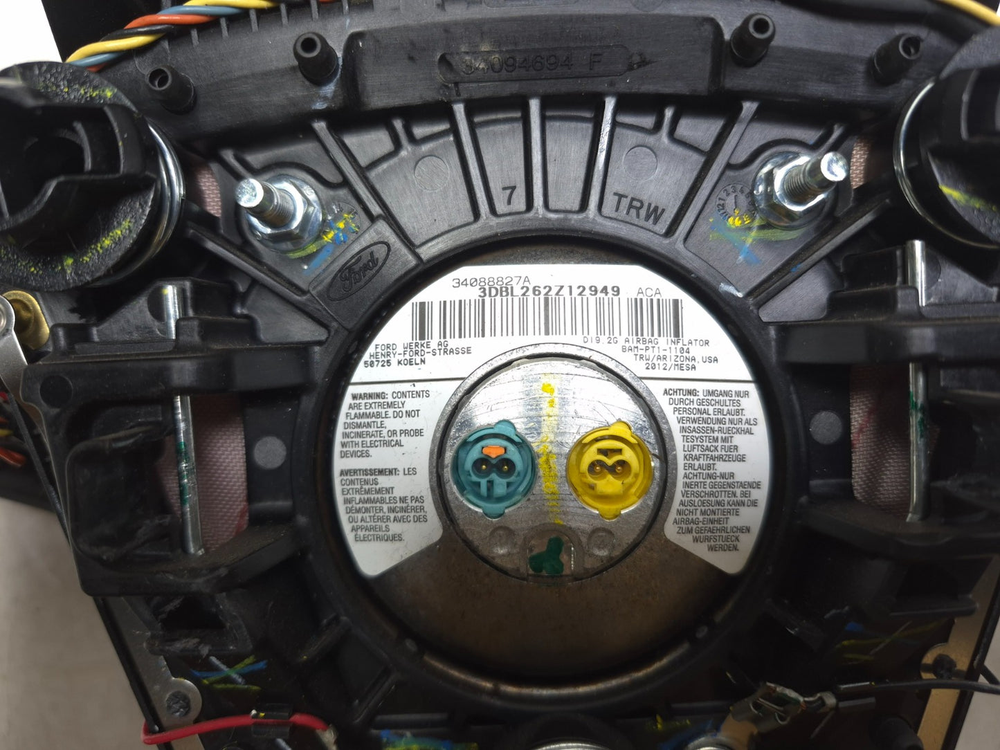 2012 - 2018 Ford Focus Steering Wheel Air Bag SRS Airbag OEM