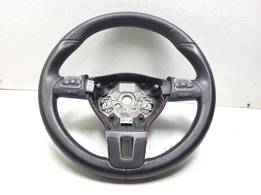 09 10 11 12 Volkswagen Cc Steering Wheel Black Leather OEM