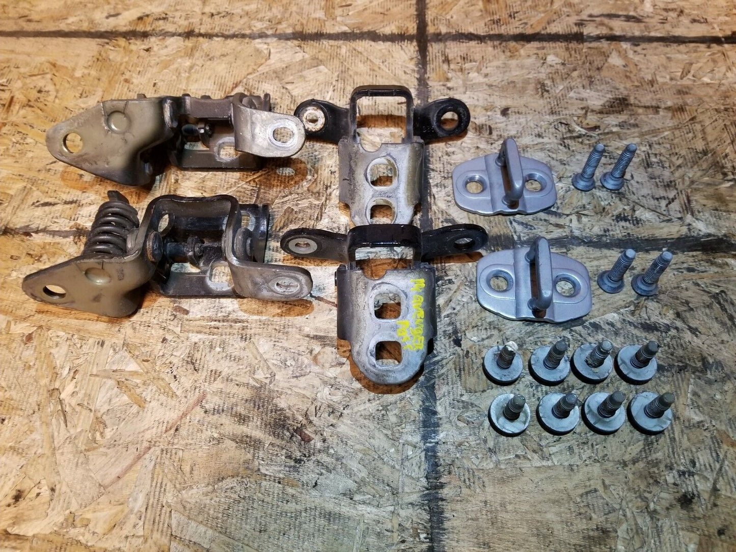 11 12 13 14 Dodge Avenger Right Pass Side Front & Rear Door Hinge W/ Striker OEM