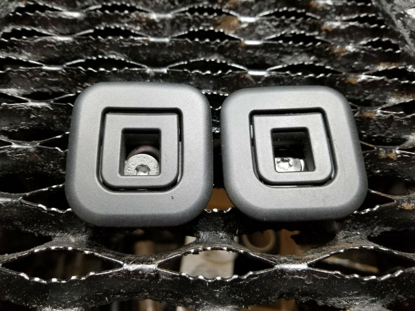 06 07 08 09 10 BMW 650i E63 Rear Deck Shelf Child Restraint Safety Hook Pair OEM