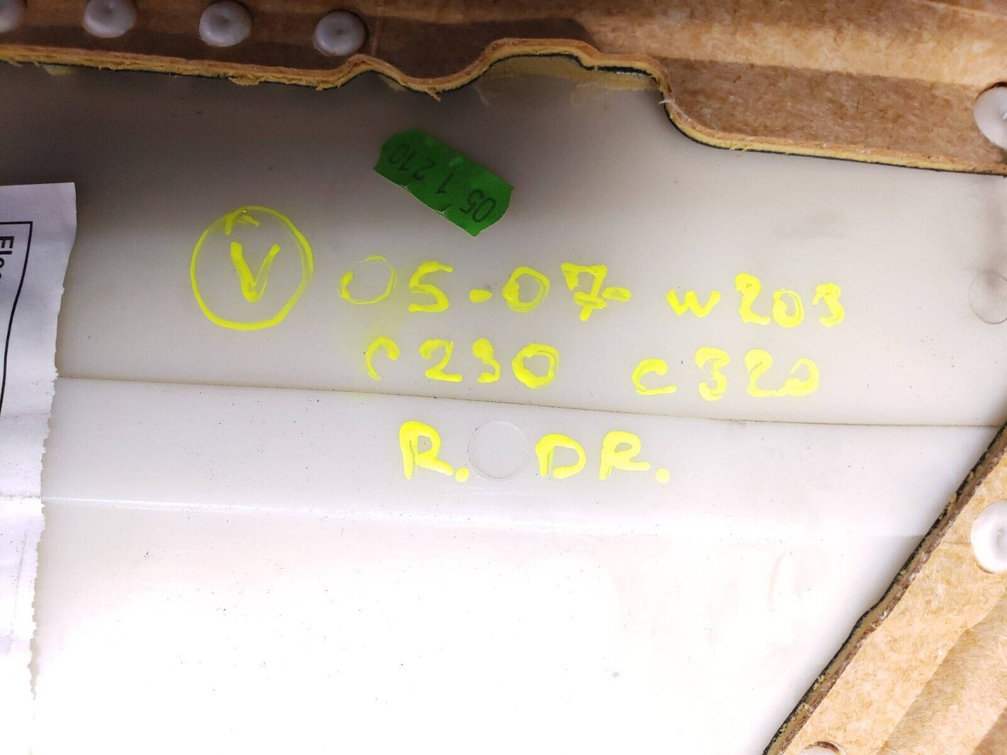 03 04 05 06 Mercedes Rear Door Panel Trim Left Driver Side W203 C230 Sdn OEM