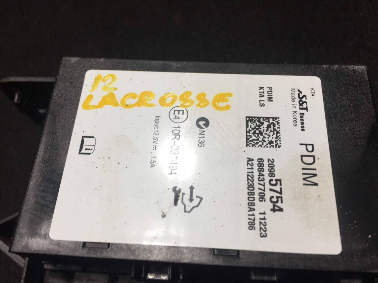 11 12 13 Buick Lacrosse Information Gps Tv Multimedia Module 20985754 OEM D29