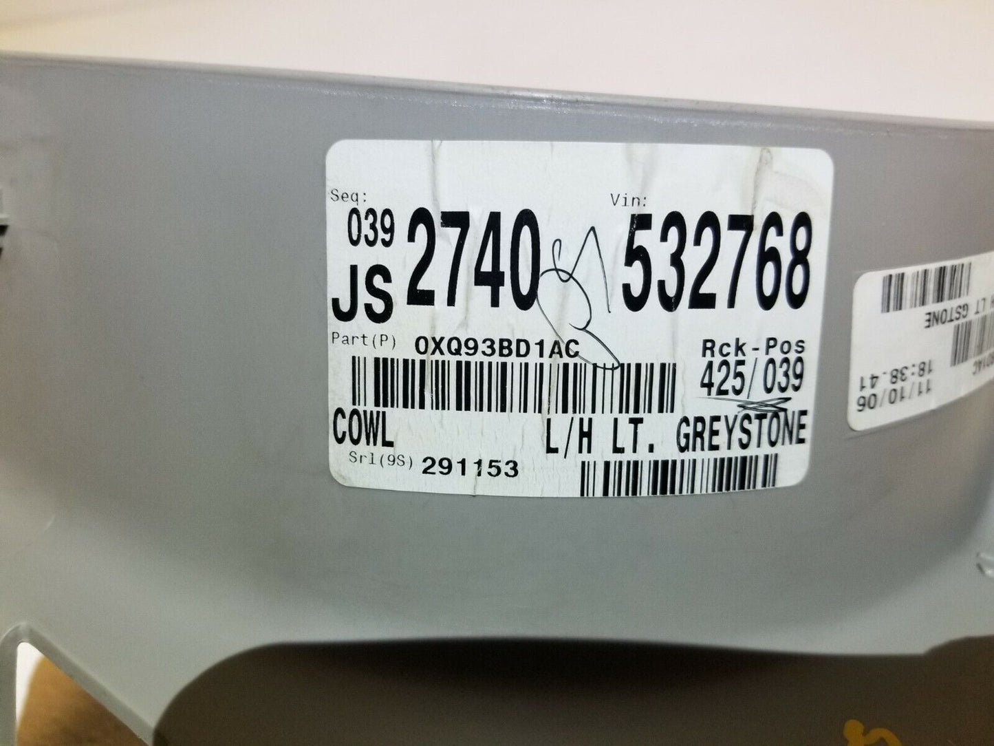 07 08 09 10 Chrysler Sebring Left Driver Cowl Kick Trim Panel OEM
