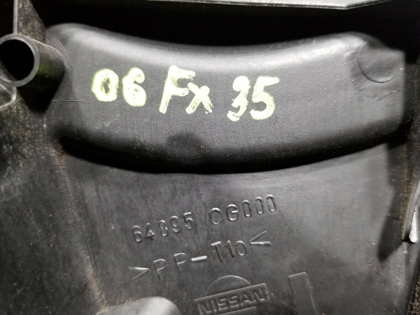 06 07 08 Infiniti Fx35 Front Left Cowl Trim Molding Brake Fluid Cover OEM
