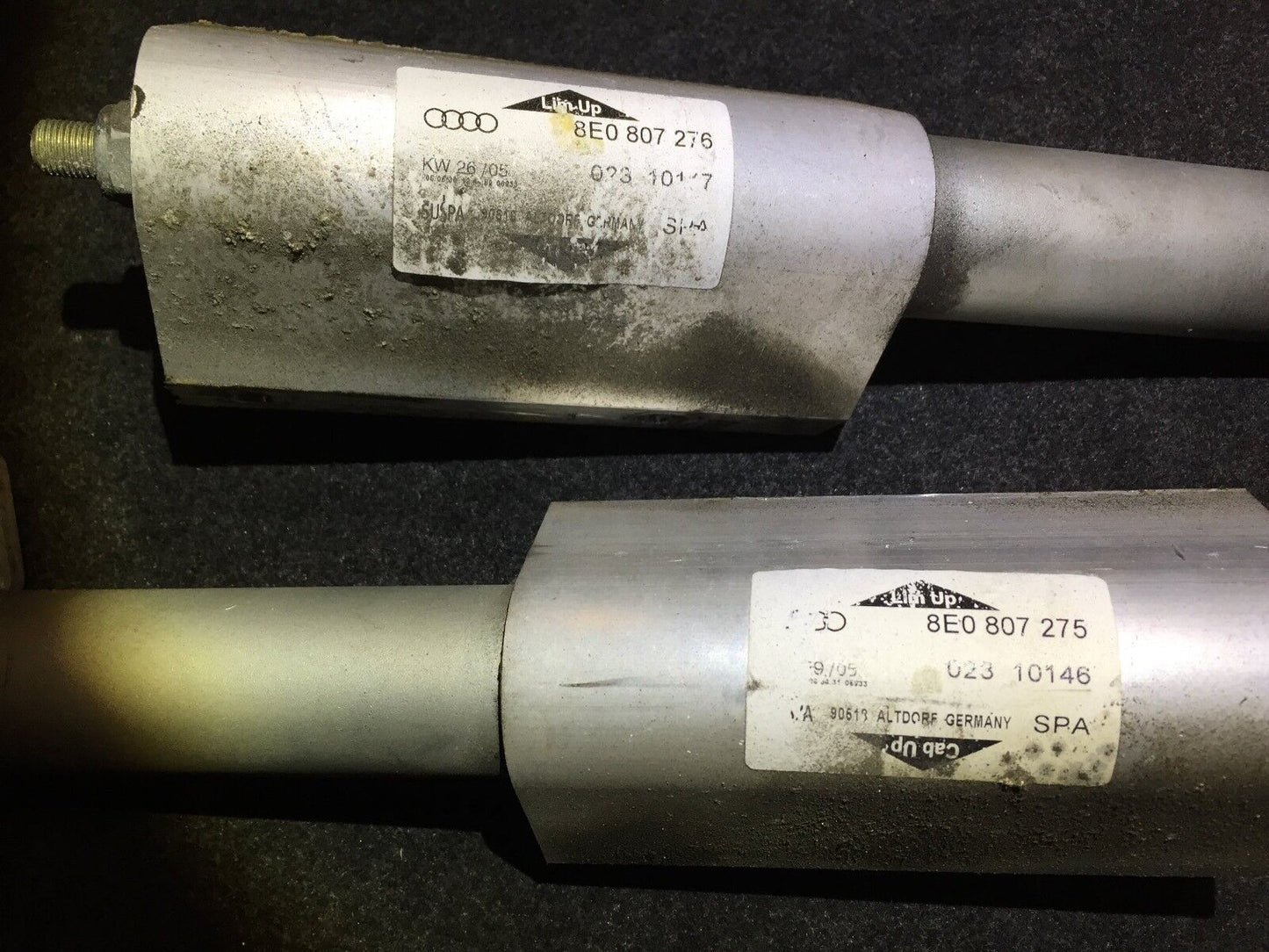 02 03 04 05 06 Audi A4 B6 Convertible Rear Bumper Shock Absorber Bar Pair OEM