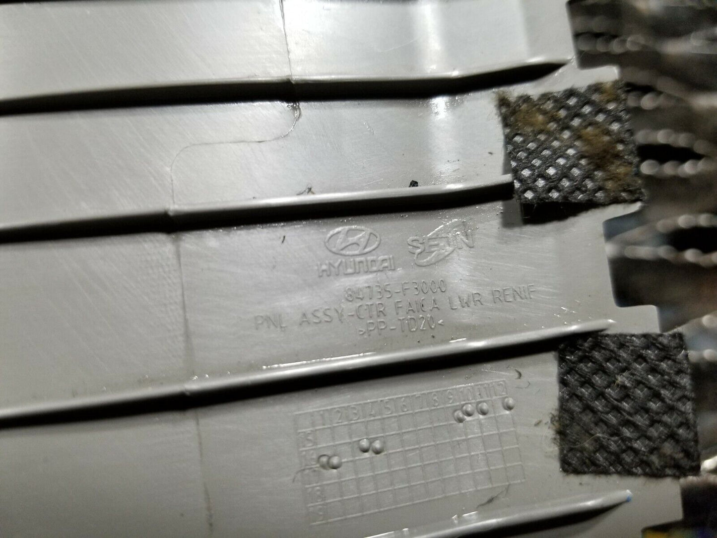 2017 2018 Hyundai Elantra Dash  Reinforcement Lower Trim OEM 22k