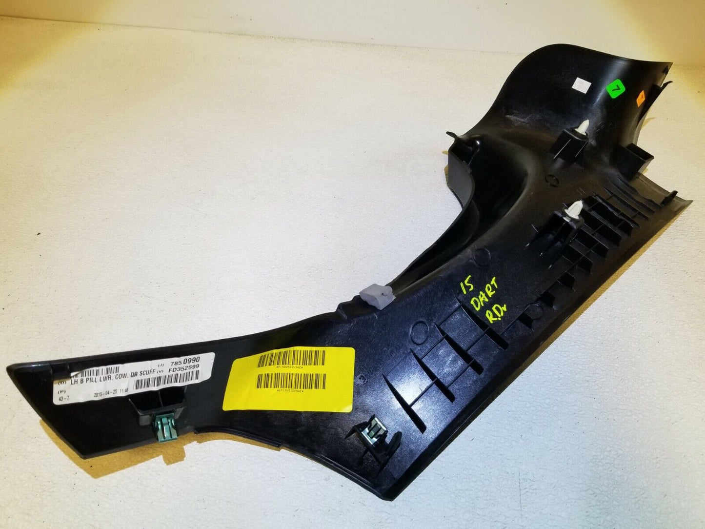 13 14 15 16  Dodge Dart Rear Left Driver Side Scuff Sill Trim Cover Ome 76k