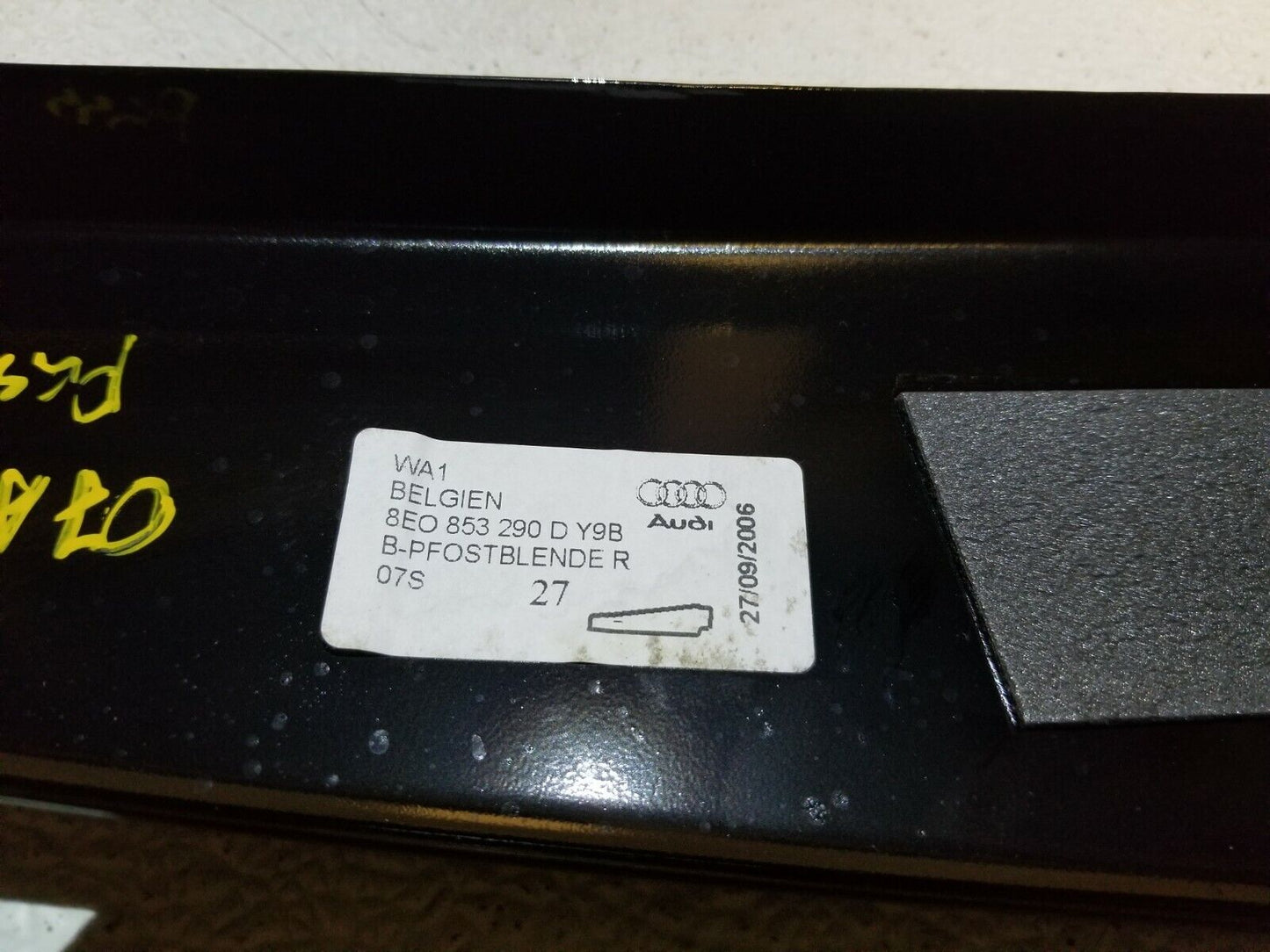 06 07 08 Audi A4 Right Pass Side Exterior B Pillar Trim Molding OEM 85k Miles