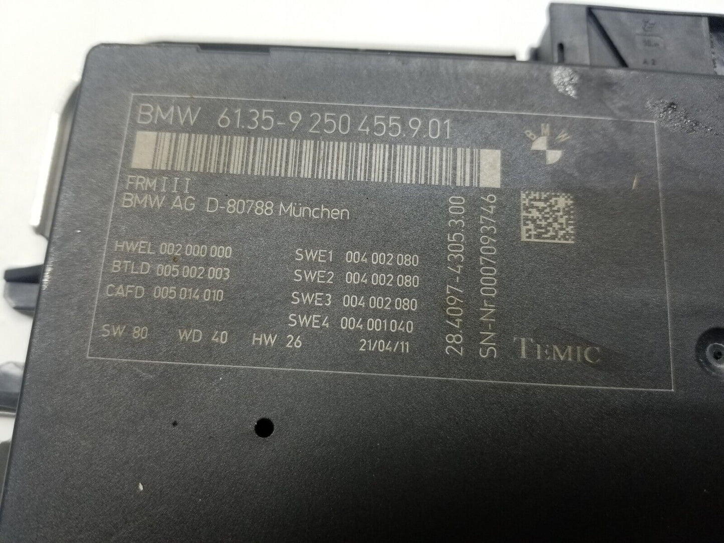 09 10 11 12 BMW 750li Body Light Control Module OEM