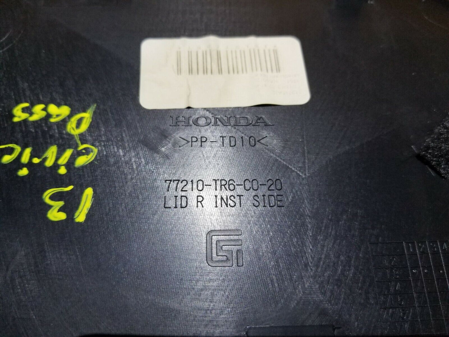 13 14 15 Honda Civic Sedan Dash End Cap Cover Right Pass Side OEM 89k