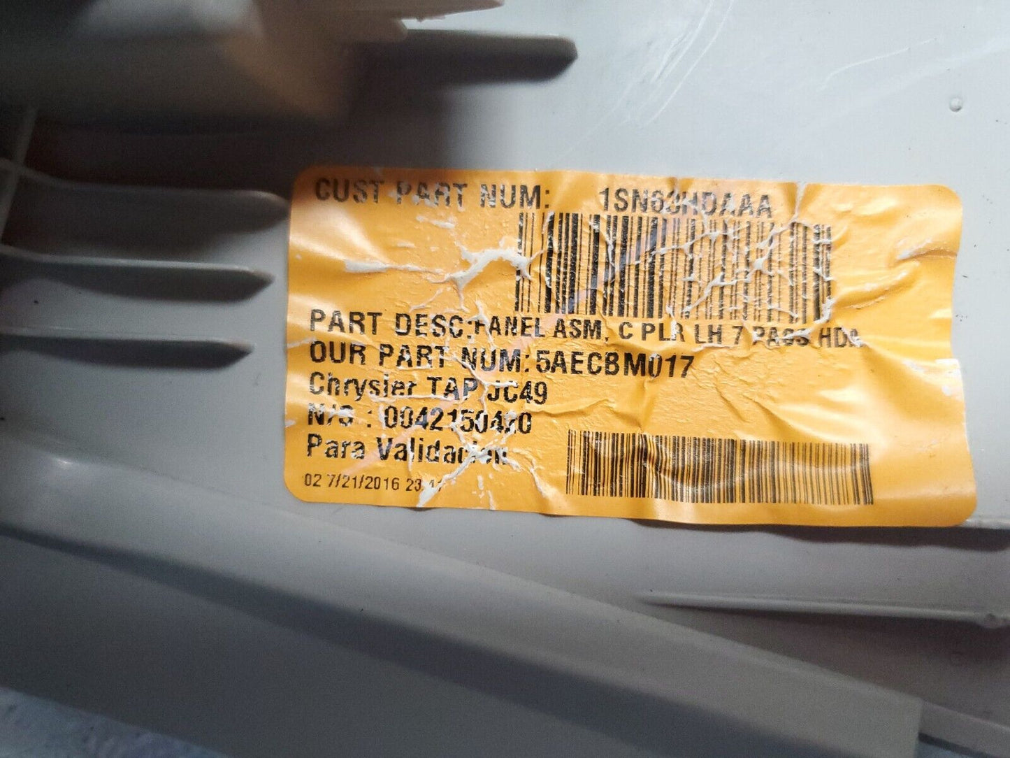 12 13 14 15 16 Dodge Journey C Pillar Belt Trim Cover Left Driver Side OEM
