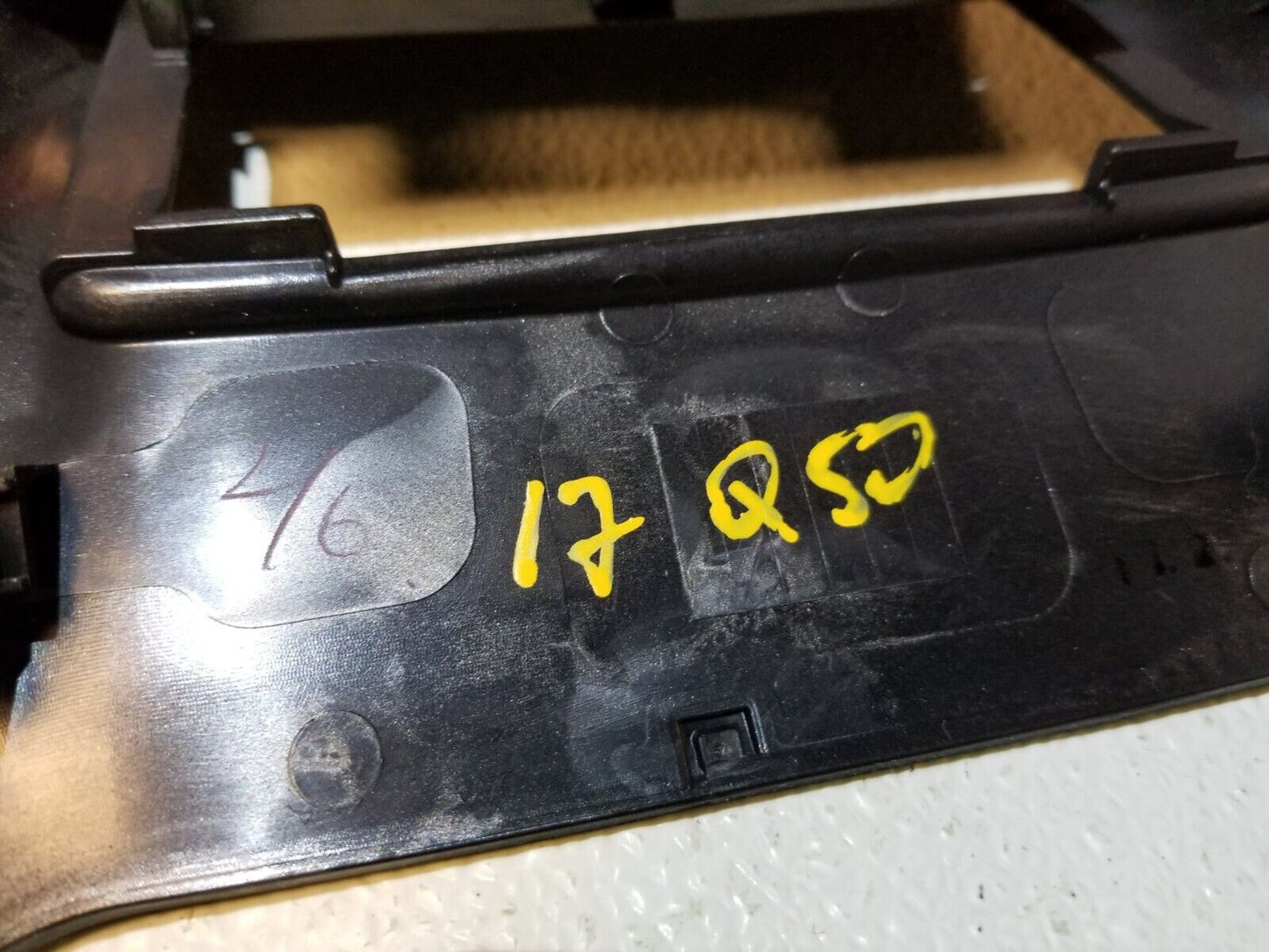 16 17 18 19 20 Infiniti Q50 Center Console Rear Trim Panel W/ Air Vent  OEM