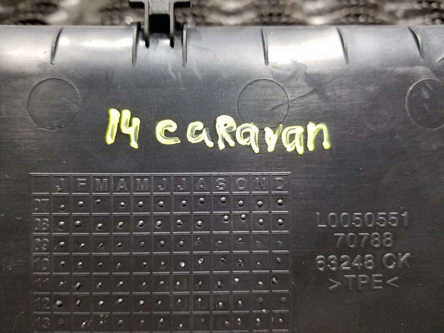 14 2014 Dodge Grand Caravan Dash Center Pocket Storage Rubber Mat Insert OEM 34k